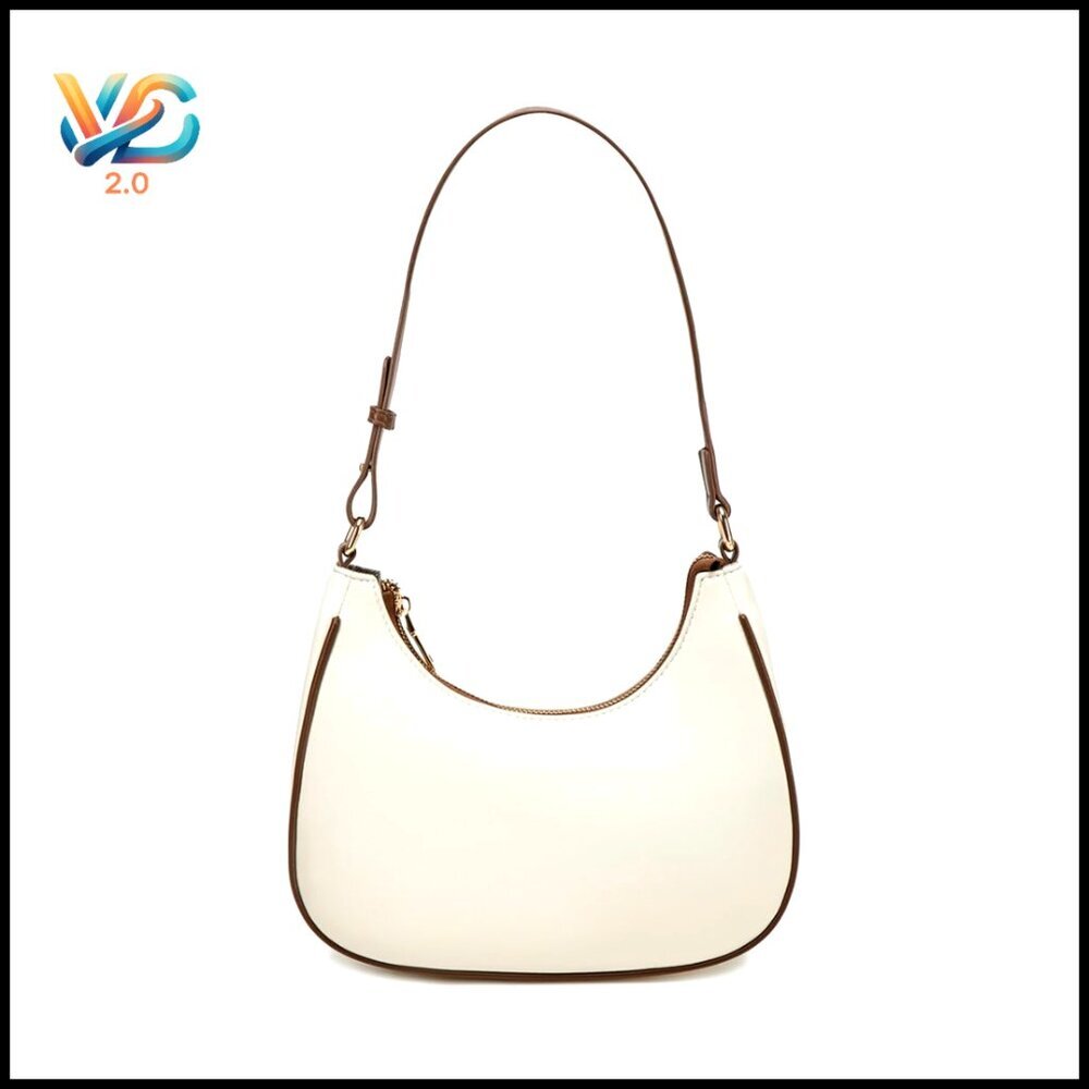 Hobo Tote Handbag Mini Clutch Purse Zipper Closure Elegant Retro Chic